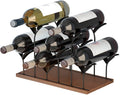 Mecor Countertop Wine Rack for 6 Bottles, Tabletop Wood Wine Organizer, Bottle Holder for Home Decor