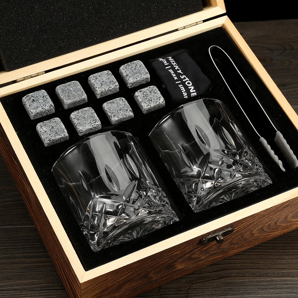 Whiskey Stones & Glasses Set