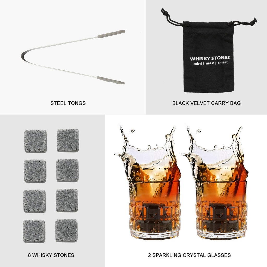 Whiskey Stones & Glasses Set