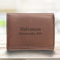 Men’s Vegan Leather Trifold Personalized Wallet - Rustic